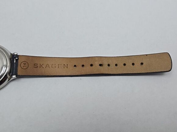 Skagen Anita SKW2719 White Turquoise Stone Dial Blue Leather Watch New Battery main image 7